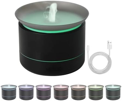 Essential Oil Diffusers, 200ml Aromatherapy Diffuser with Auto Shut-Off Function, Cool Mist Humidifier with 2 Modes, Small Diffuser with 7 Color Lights Auto Shut Off for Home Office Room, Black|B0DGCZQH5F