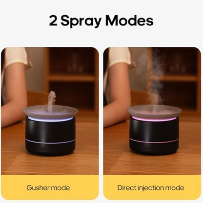 Essential Oil Diffusers, 200ml Aromatherapy Diffuser with Auto Shut-Off Function, Cool Mist Humidifier with 2 Modes, Small Diffuser with 7 Color Lights Auto Shut Off for Home Office Room, Black|B0DGCZQH5F