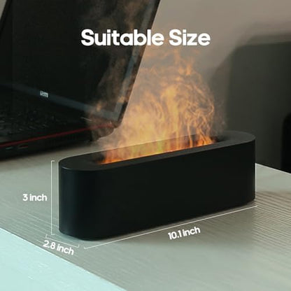 Essential Oil Diffusers,Flame Colorful Water Vapor Fire Fireplace Humidifier for Aromatherapy Aroma Therapy Machine Room Bedroom,Black Flame Diffuser for Essential Oils|B0CJRB26CW