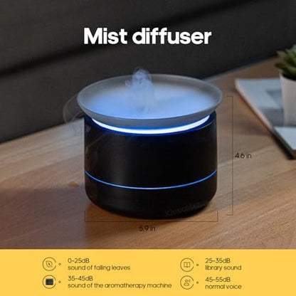 Essential Oil Diffusers, 200ml Aromatherapy Diffuser with Auto Shut-Off Function, Cool Mist Humidifier with 2 Modes, Small Diffuser with 7 Color Lights Auto Shut Off for Home Office Room, Black|B0DGCZQH5F