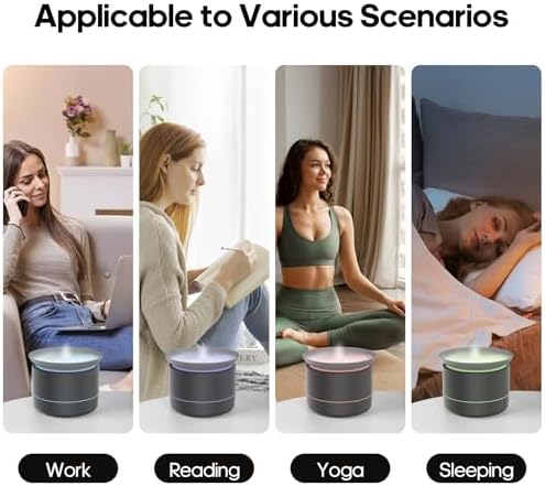 Essential Oil Diffusers, 200ml Aromatherapy Diffuser with Auto Shut-Off Function, Cool Mist Humidifier with 2 Modes, Small Diffuser with 7 Color Lights Auto Shut Off for Home Office Room, Black|B0DGCZQH5F
